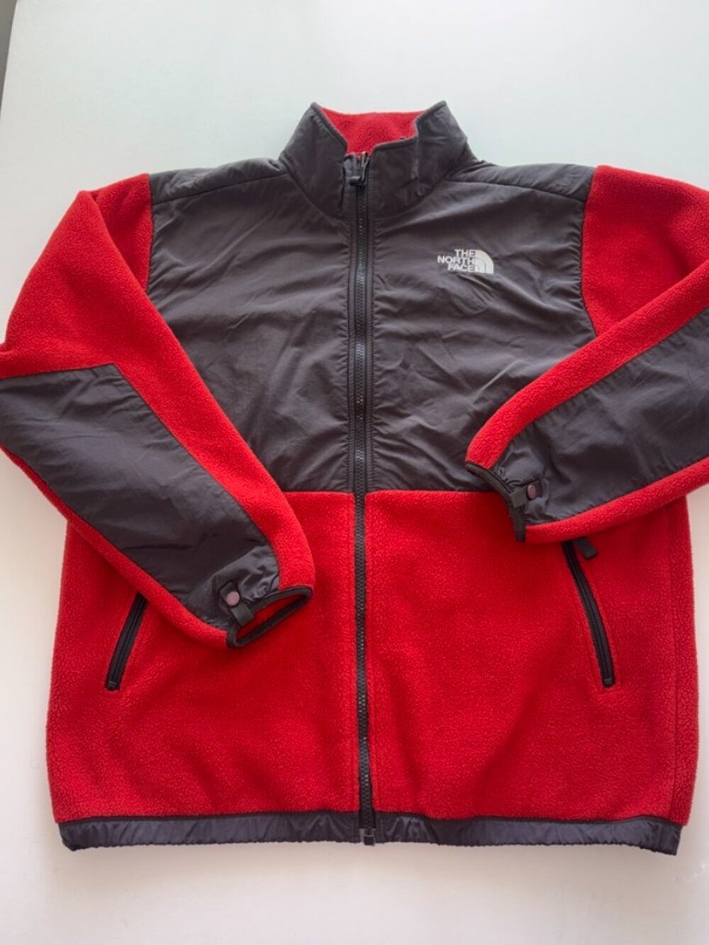 Boys' The North Face Denali Full-Zip Fleece Jacket Burnt Orange Red size XL